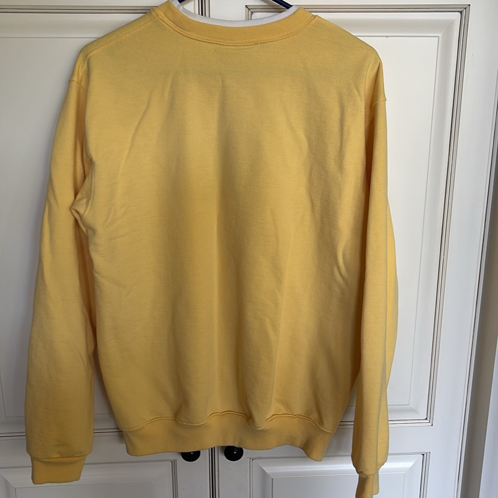 Yellow Floral Embroidered Sweatshirt by Country Store. L. - Picture 7 of 7